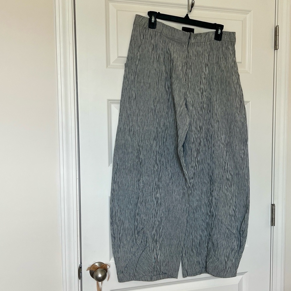 NWT Porto Wide-Leg Chinos in Heather Gray - Picture 2 of 9